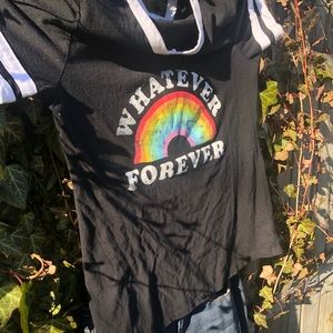 “Whatever Forever” rainbow graphic tee